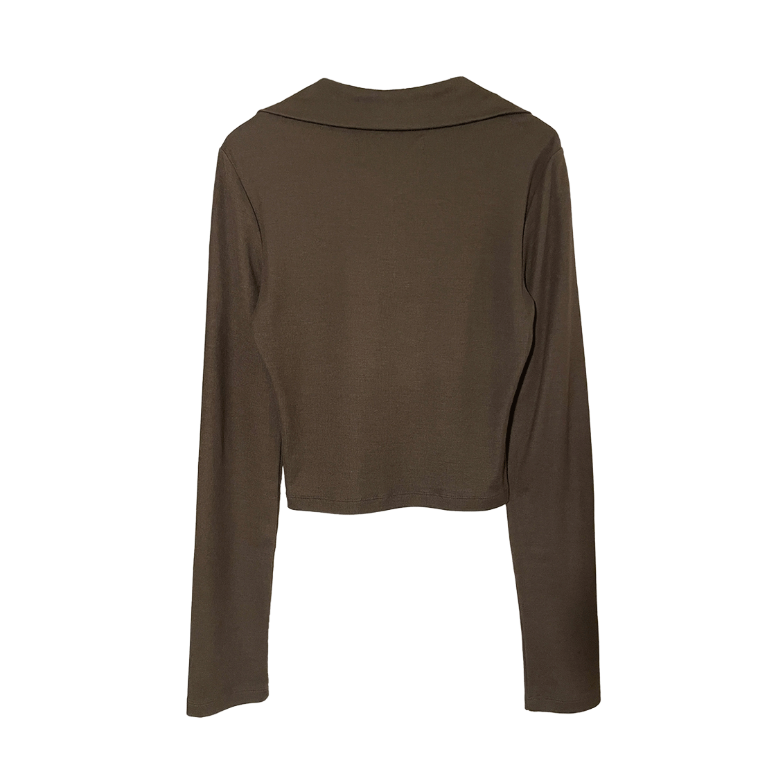 스틸레써디 훅 앤 아이 크롭 롱 슬리브 티 브라운(Still Lethardy Hook N Eye Crop Long Sleeve T Brown) - 2