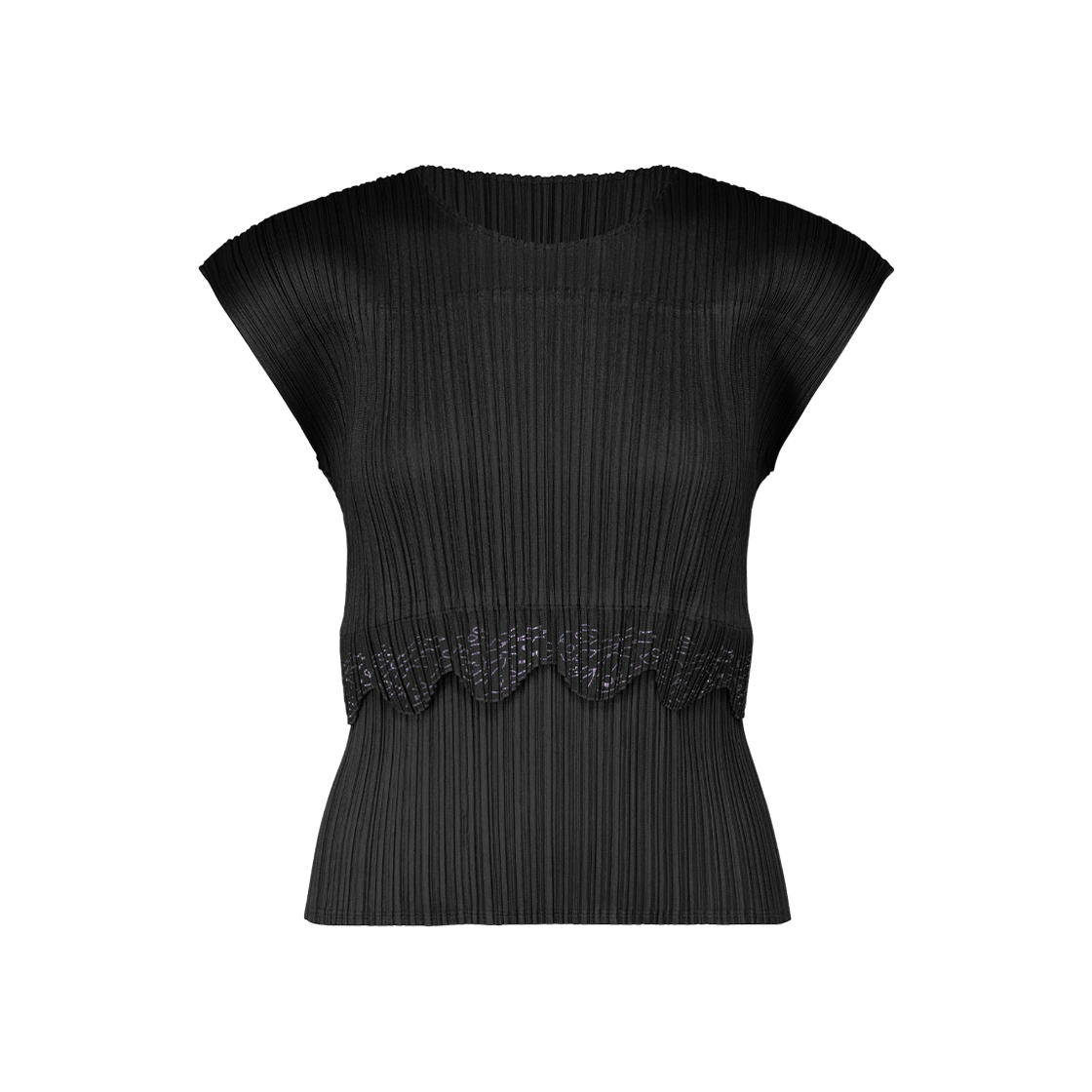 (W) 플리츠 플리즈 이세이 미야케 트윙클 탑 블랙((W) Pleats Please Issey Miyake Twinkle Top Black) - 1