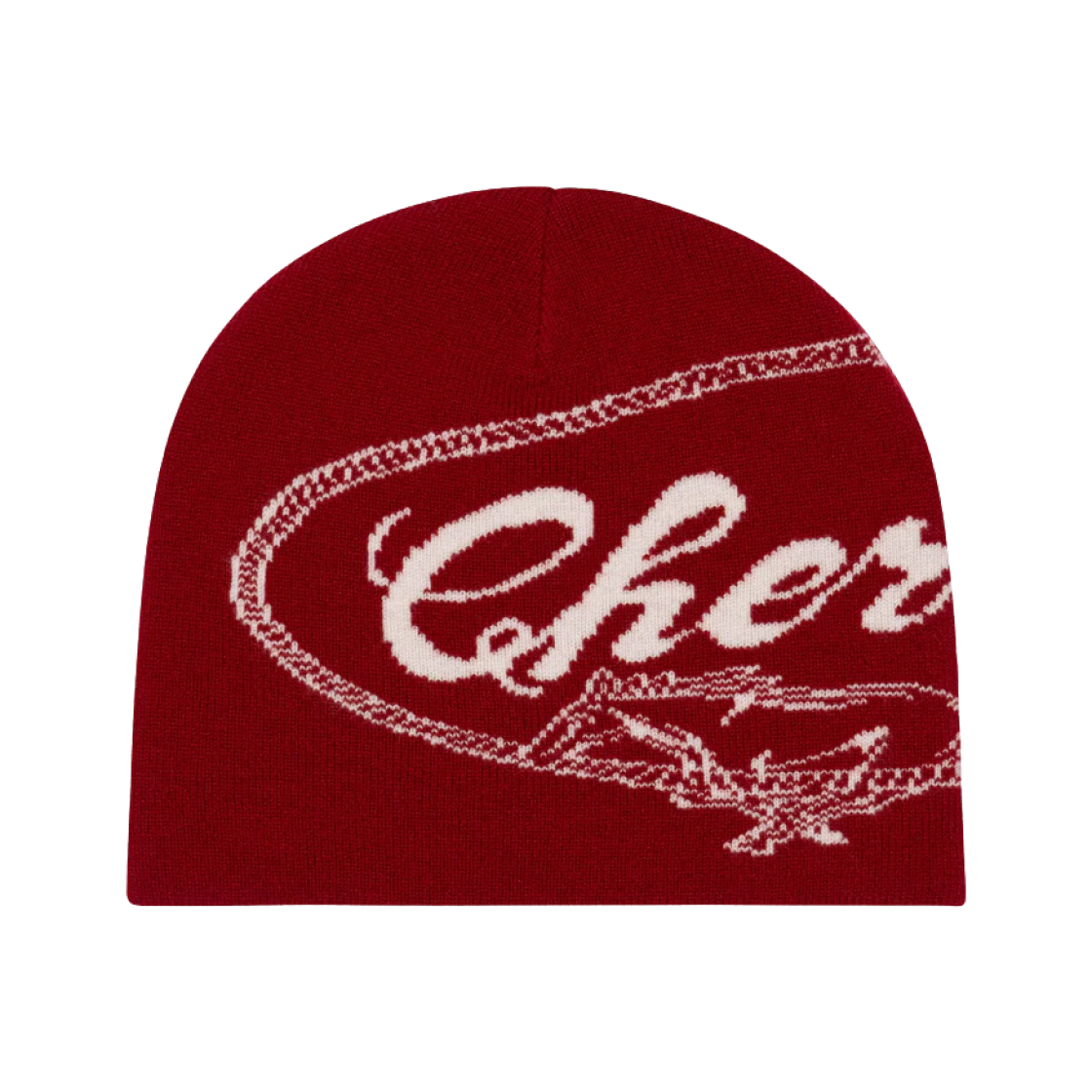- Cherry LA Horse Power Cashmere Skullcap Beanie Cardinal