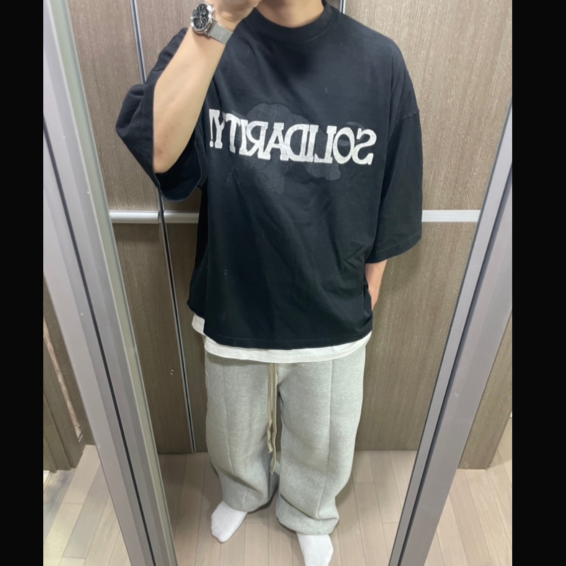 Saint Mxxxxxx Saint S/S T-Shirt White 착용 스타일 - 1