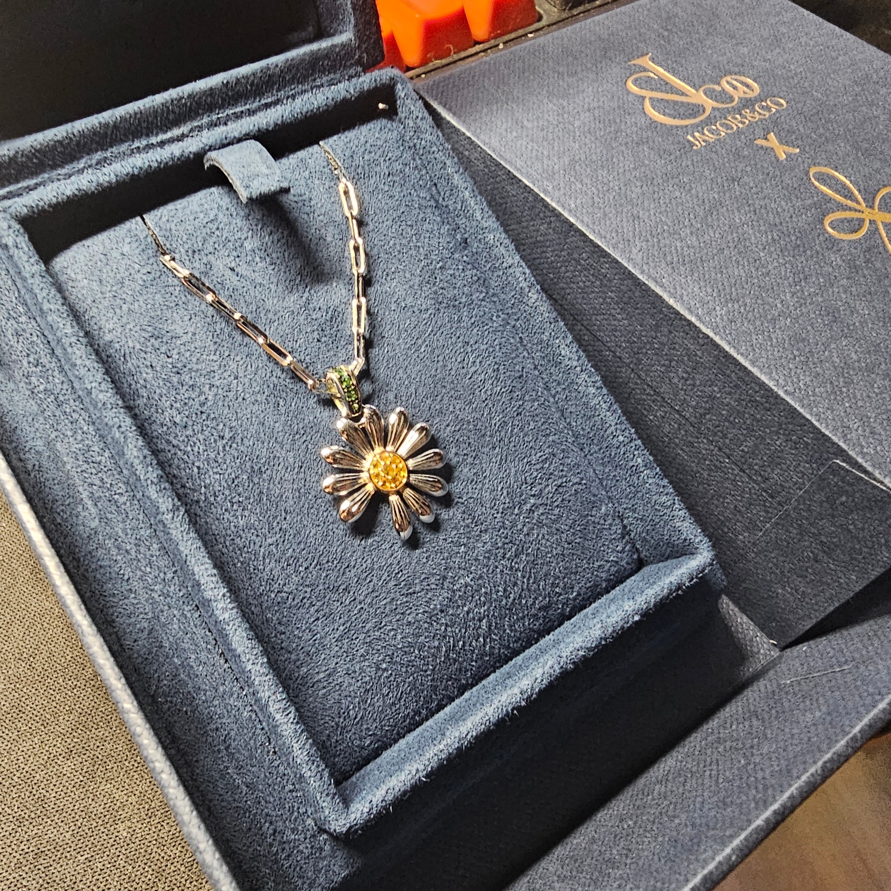 Jacob & Co x Peaceminusone Pendant Sterling Silver & Yellow Gold 착용 스타일