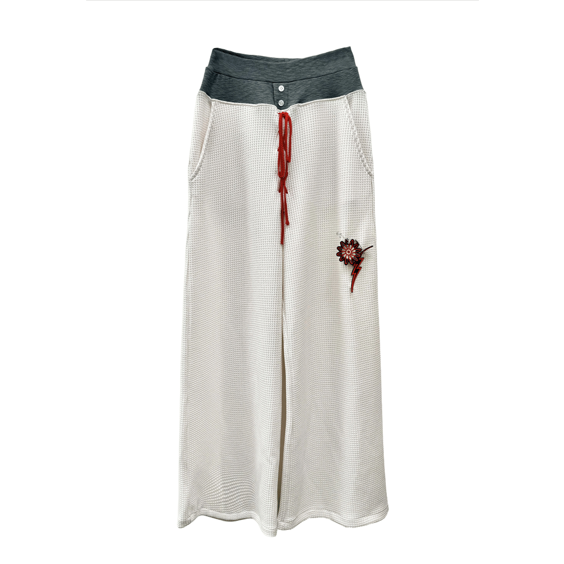 스틸레써디 투톤 웨이스트 와플 팬츠 아이보리(Still Lethardy Two-Tone Waist Waffle Pants Ivory)