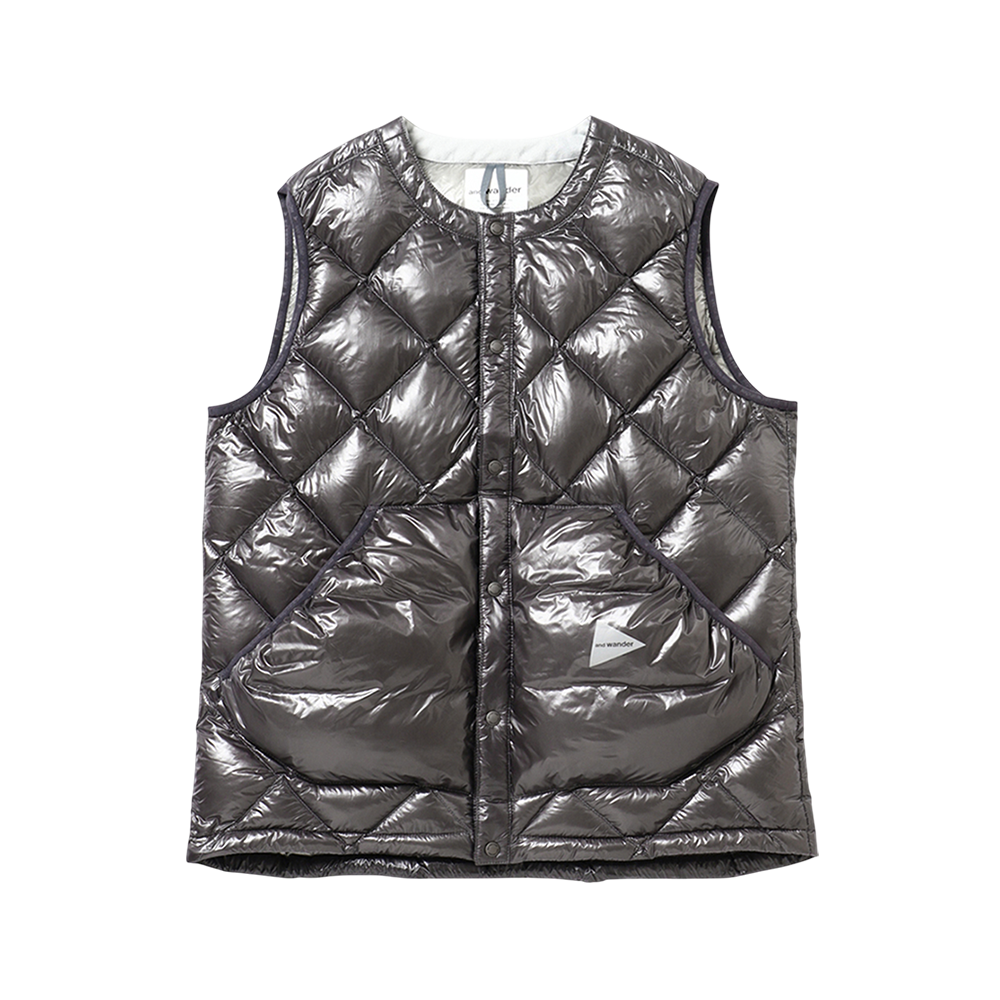 W31D6JD003_GY and wander Diamond Stitch Down Vest - #2