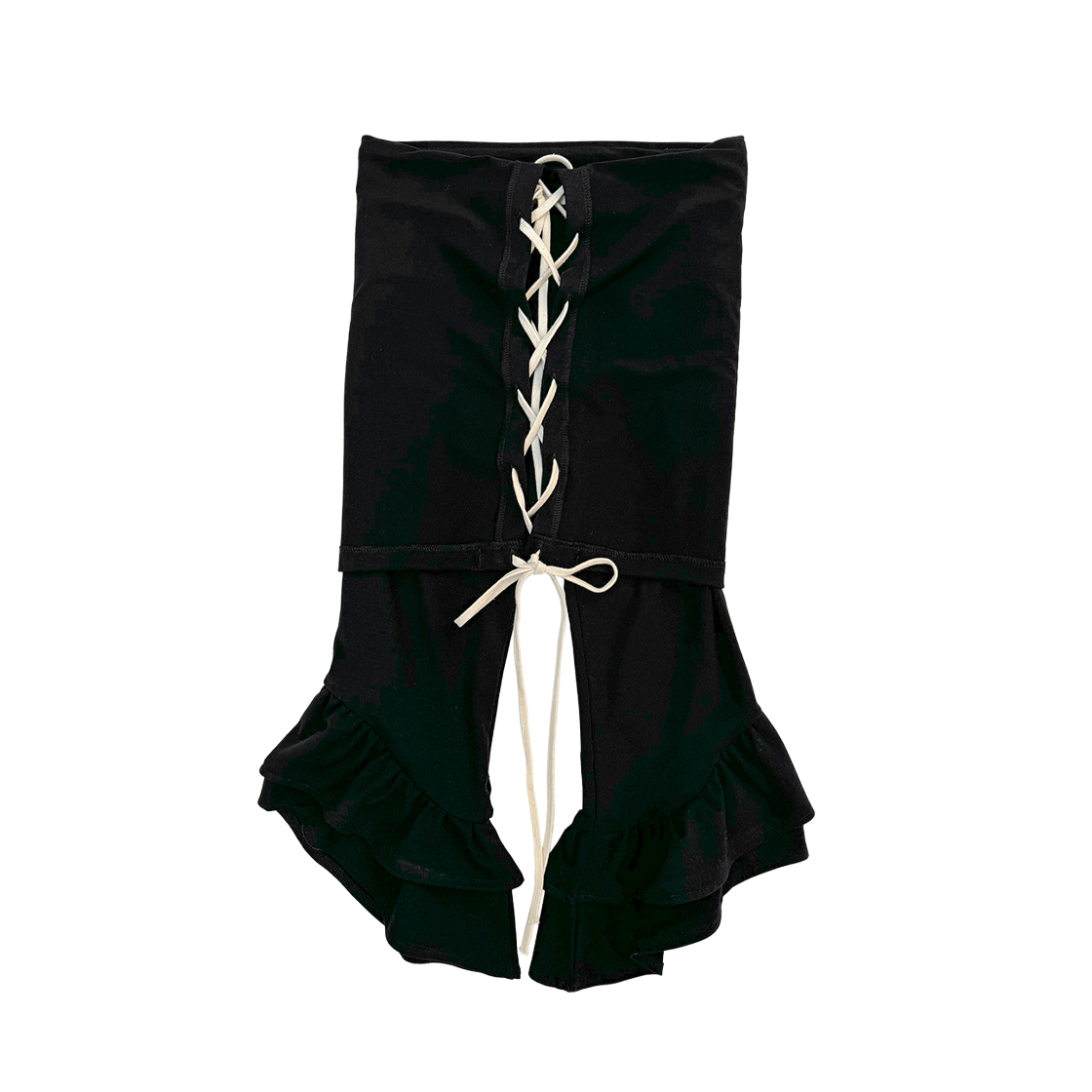 SL25SSPT01BK Still Lethardy Lace-Up Convertible Jumpsuit Black