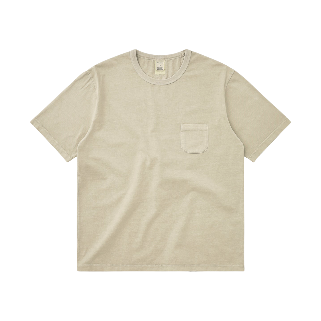 카키스 오버다이드 포켓 티셔츠 베이지(Khakis Overdyed Pocket T-Shirt Beige)