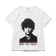 Keymisery Human Print Crop T-shirt Offwhite