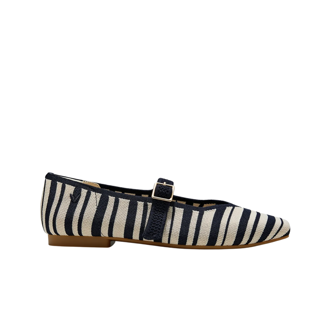 (W) 비바이아 마고 메리제인 네이비 아이보리 멀티 스트라이프((W) Vivaia Margot Maryjane Navy Ivory Multi Stripe)