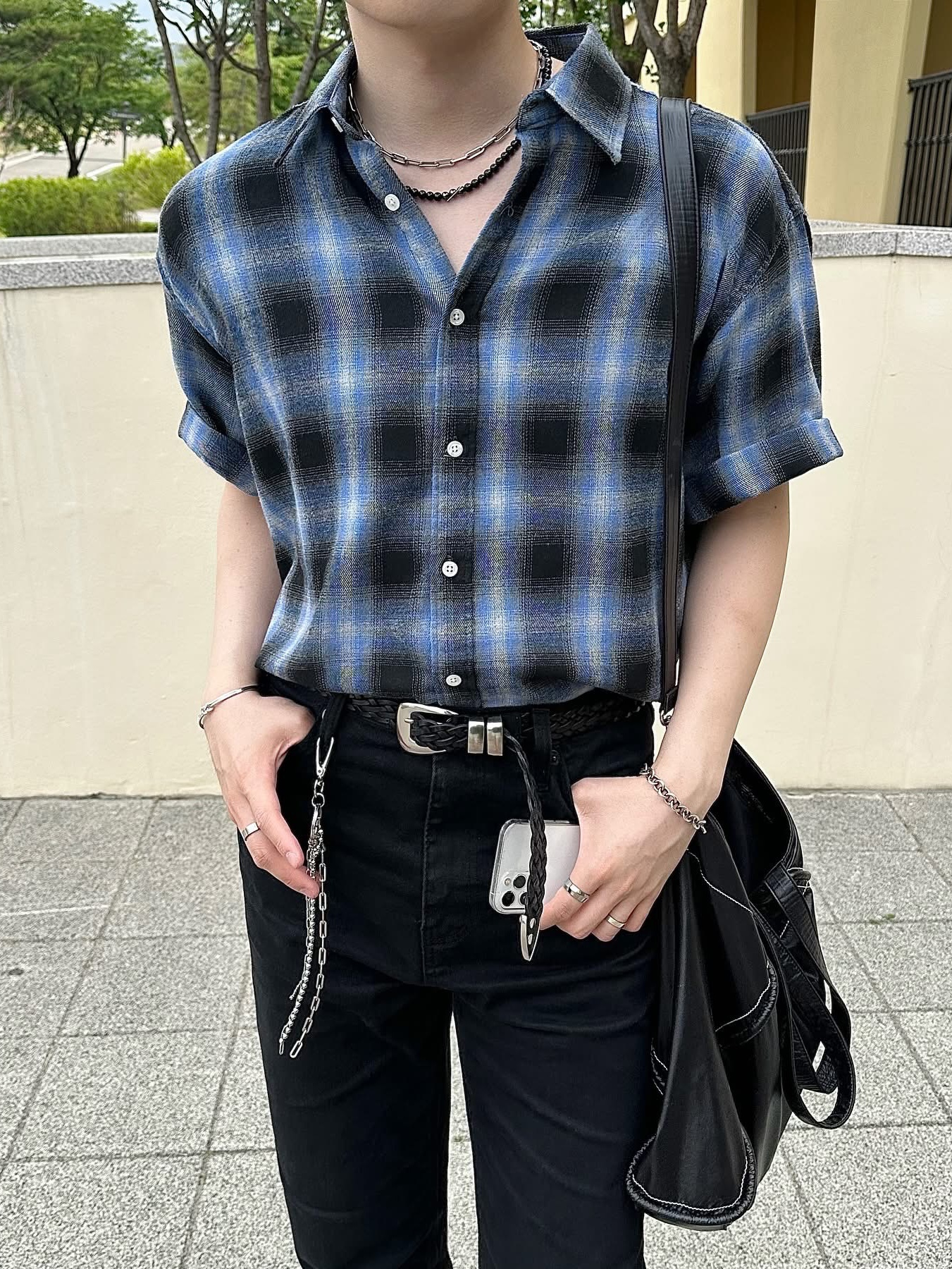 Matin Kim Big Coating Tote Bag Black, Tiffany & Co. Return To Tiffany Heart Tag Toggle Bracelet Silver 착용 스타일 - 2