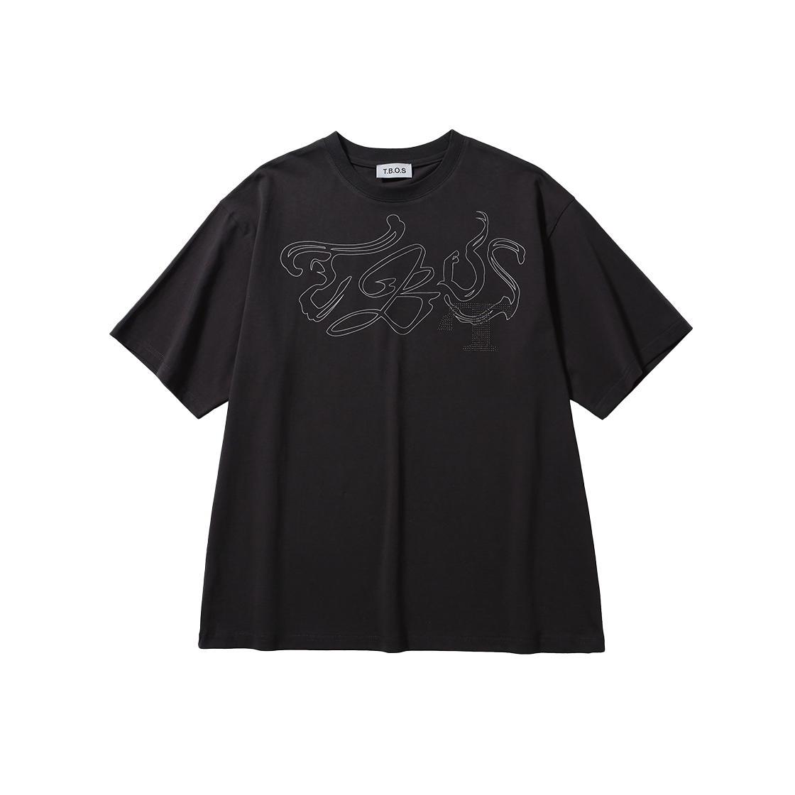 티비오에스 젬스톤 2/1 티 차콜(T.B.O.S Gemstone 1/2 Tee Charcoal)