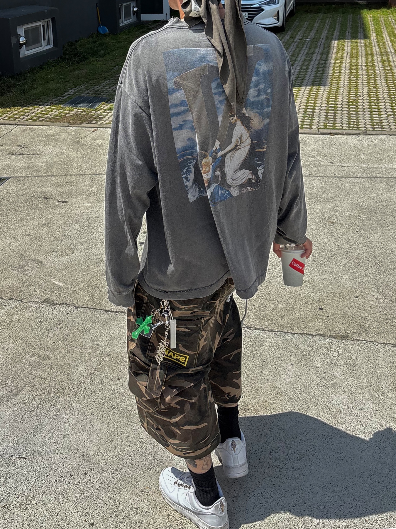 Wapworks Easy 3T Work Bermuda Pants Camo, Nike Air Force 1 '07 Low White 착용 스타일 - 2