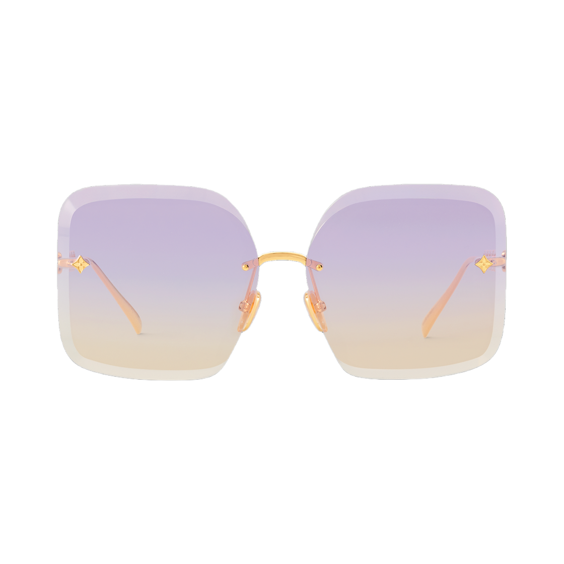 (W) 루이비통 LV 쥬얼 스퀘어 선글라스 골드 그라디언트 라일락((W)Louis Vuitton LV Jewel Square Sunglasses Gold Gradient Lilac)