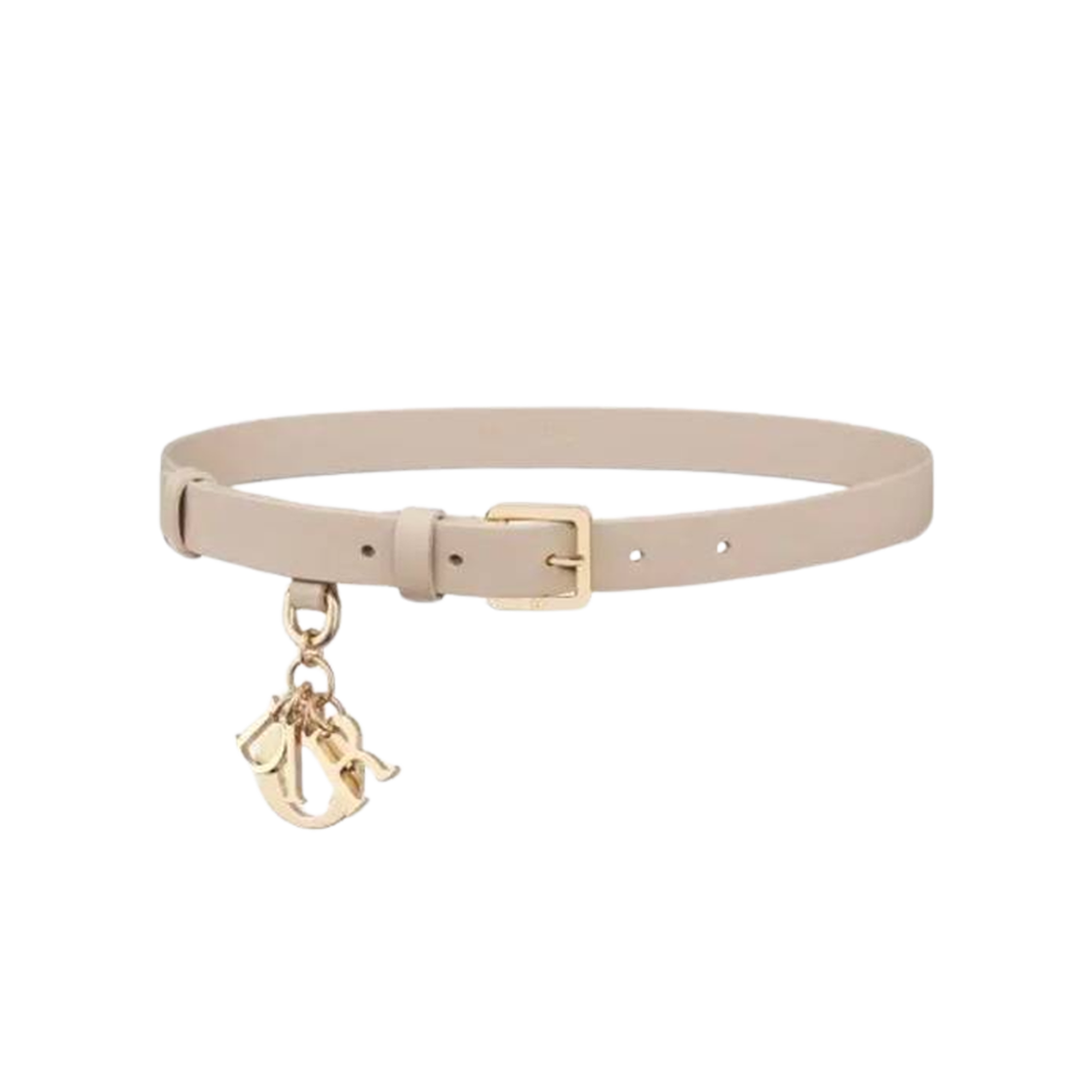 (W) 디올 20mm 스무스 카프스킨 벨트 파우더 베이지((W) Dior 20mm Smooth Calfskin Belt Powder Beige) - 1