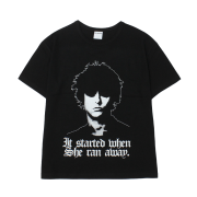 Keymisery Human Print Crop T-shirt Black