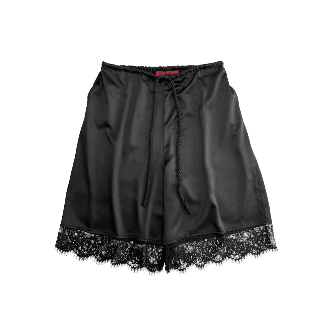 SL25SSPT03BK Still Lethardy Rope Lace Shorts Black