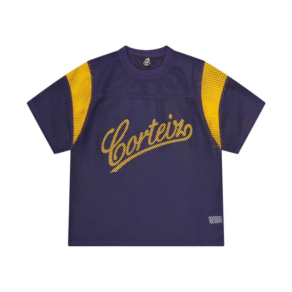 코르테이즈 오픈 메쉬 패널 저지 네이비 옐로우(Corteiz Open Mesh Panel Jersey Navy Yellow)