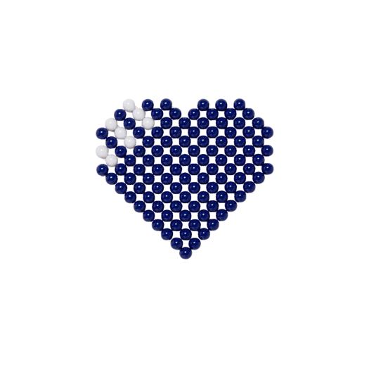 Human Made Heart Beaded Coaster Navy