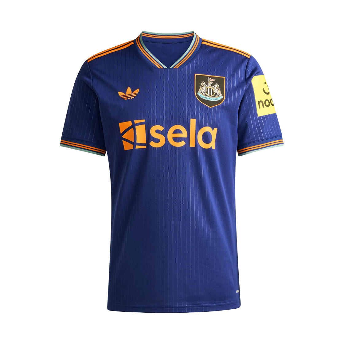 아디다스 뉴캐슬 유나이티드 FC 2025/26 3rd 저지 빅토리 블루 바이아 오렌지 - US 사이즈 (논 마킹 버전)(Adidas Newcastle United FC 2025/26 3rd Jersey Victory Blue Bahia Orange - US Sizing (Non Marking Ver.))