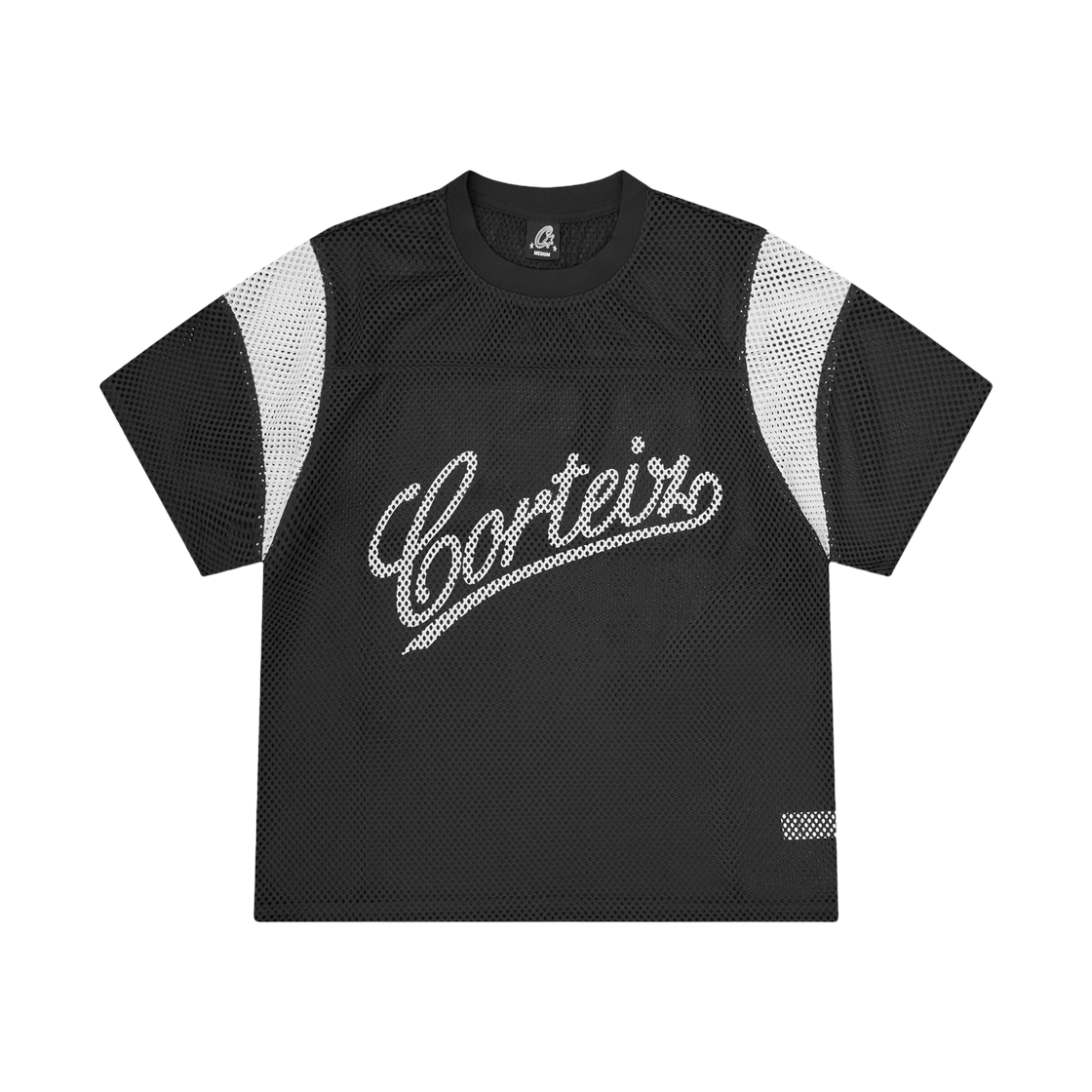 코르테이즈 오픈 메쉬 패널 저지 블랙 화이트(Corteiz Open Mesh Panel Jersey Black White)