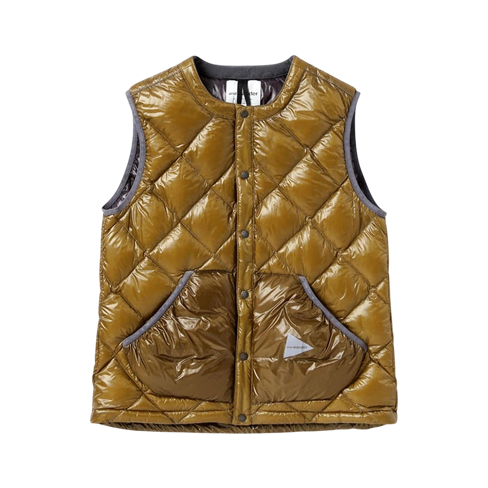W31D6JD003_BR and wander Diamond Stitch Down Vest - #2
