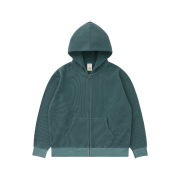 Khakis Waffle Full Zip Hoodie Teal