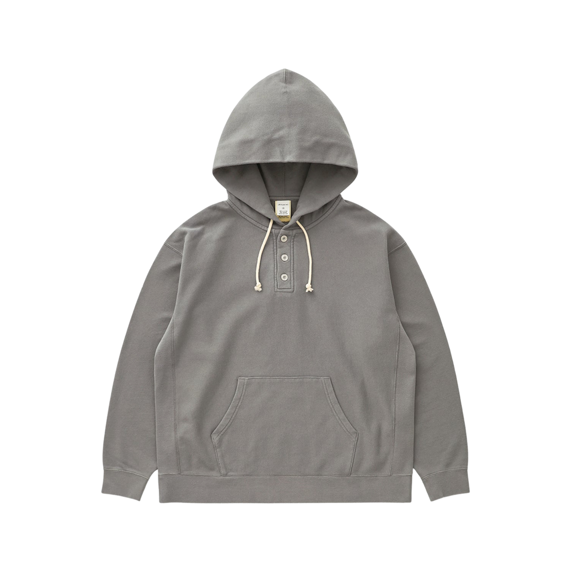 카키스 하프 버튼 후드 그레이(Khakis Half Button Hoodie Grey)