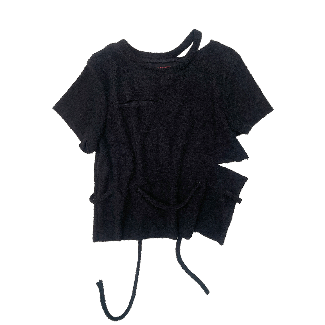 SL23SSTP02BK Still Lethardy Terry Slit T-Shirt Black