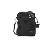 Porter Flag Vertical Shoulder Bag Black