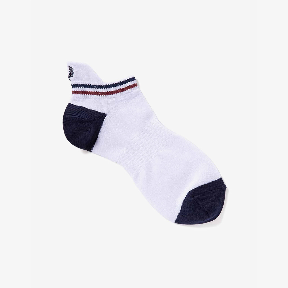 프레드페리 JP 팁 립 앵클 삭스 스노우화이트 번트 레드 네이비(Fred Perry JP Tipped Rib Ankle Socks Snow White Burnt Red Navy) - 2