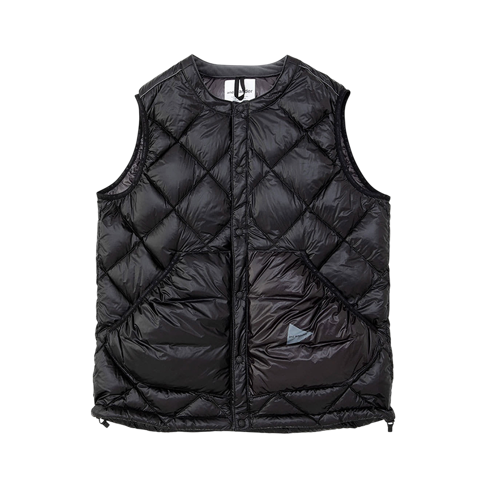 W31D6JD003_BK and wander Diamond Stitch Down Vest - #2