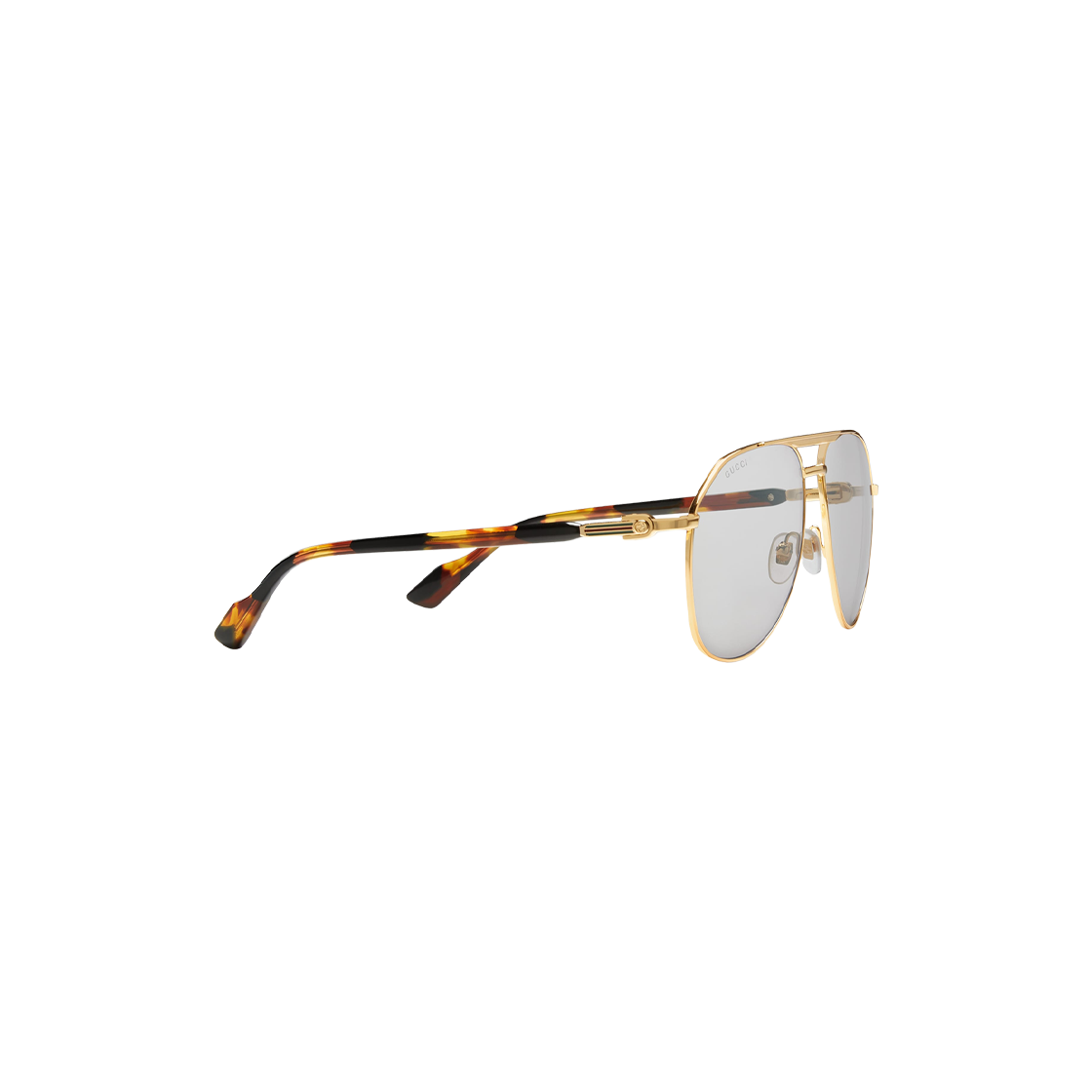 구찌 에비에이터 프레임 선글라스 옐로우 골드 톤 메탈 그라디언트 그린(Gucci Aviator Frame Sunglasses Yellow Gold Tone Metal Gradient Green) - 2