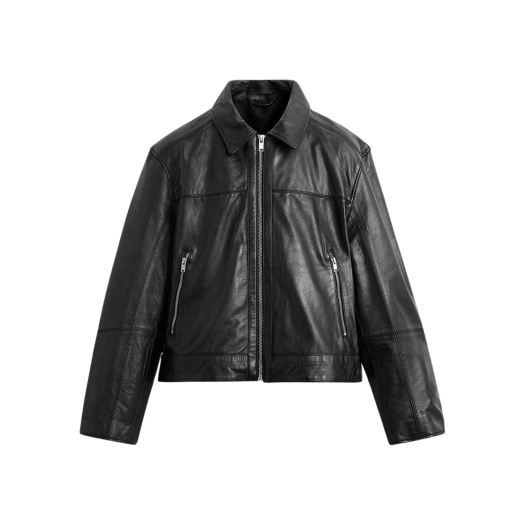 W) 자라 레더 자켓 ZW 컬렉션 블랙 | Zara | KREAM