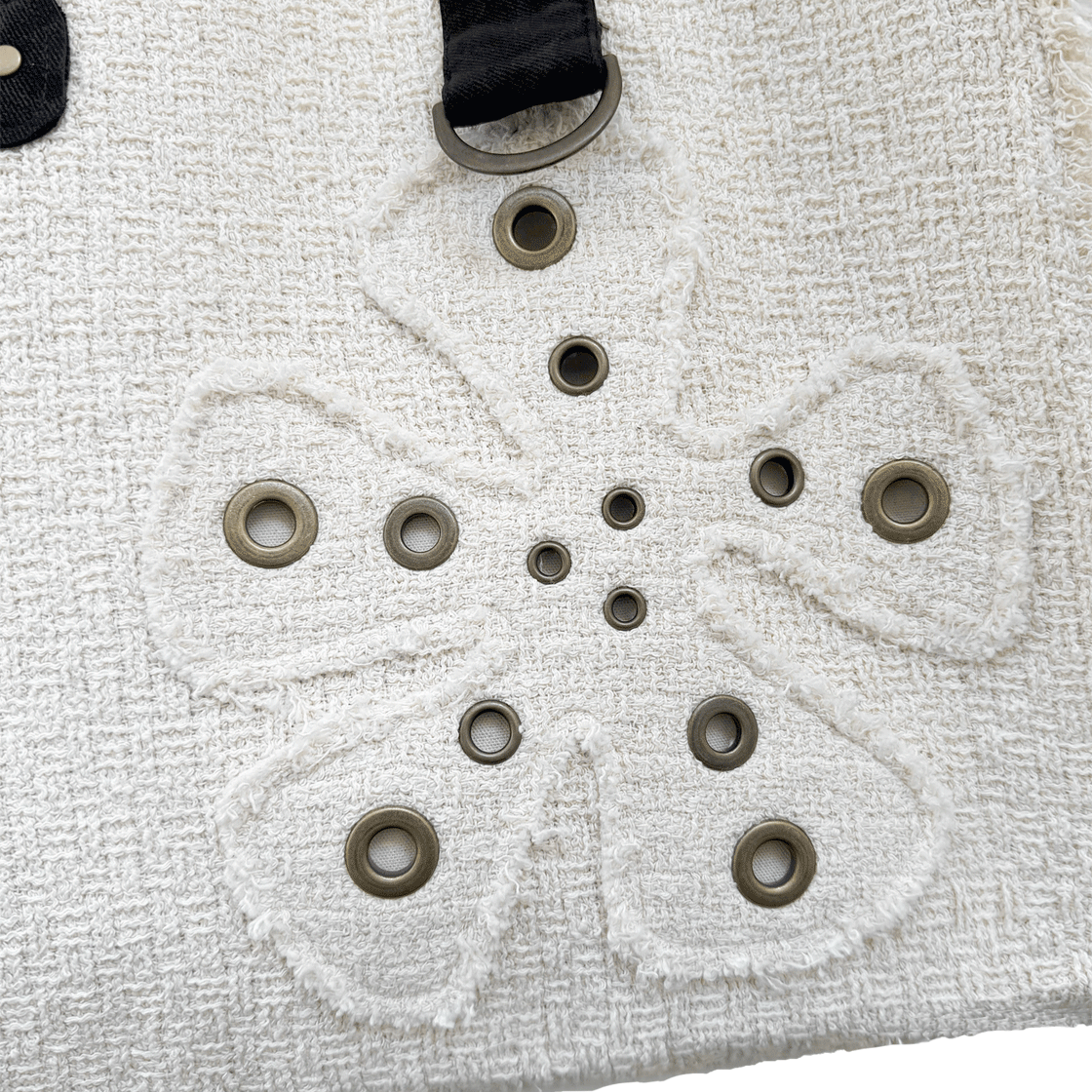 스틸레써디 플라워 트위드 백 아이보리(Still Lethardy Flower Tweed Bag Ivory) - 5