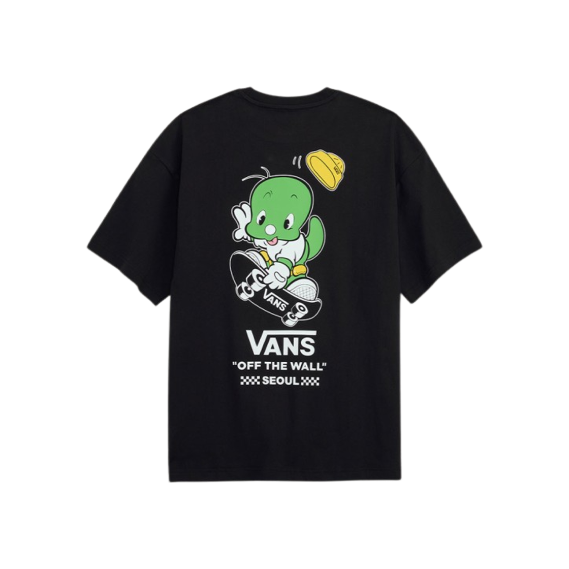 반스 x 둘리 서울 시티 둘리 숏슬리브 티셔츠 블랙 - 서울 한정(Vans x Dooly Seoul City Dooly Short Sleeve T-Shirt Black - Seoul Exclusive)