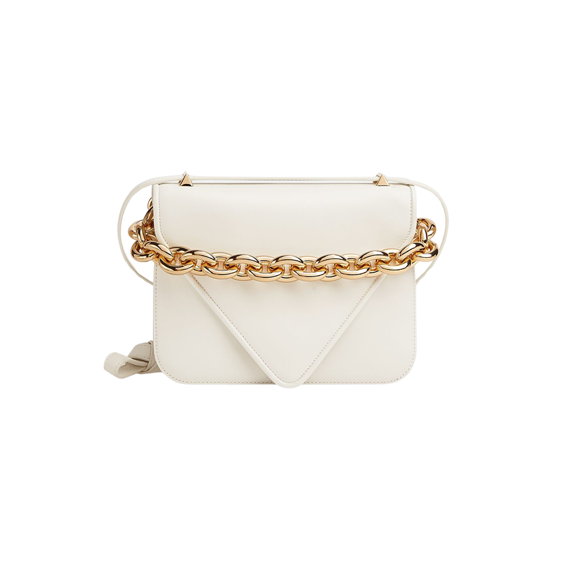 667399V12J09009 Bottega Veneta Leather Mount Bag White Gold