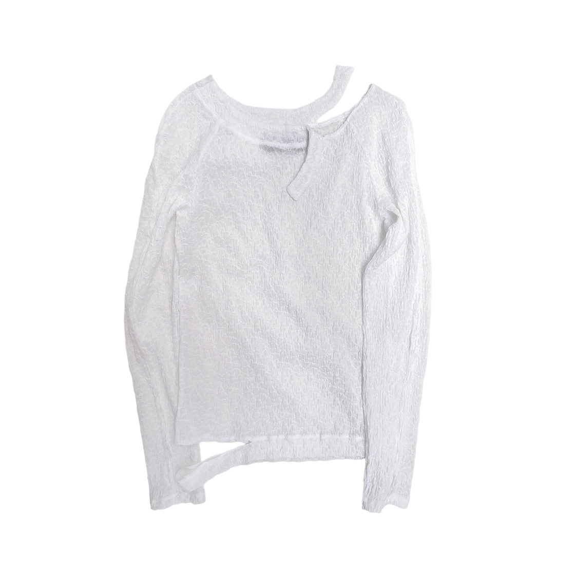 스틸레써디 컷아웃 래글런 슬리브 탑 화이트(Still Lethardy Cut-Out Raglan Sleeve Top White)