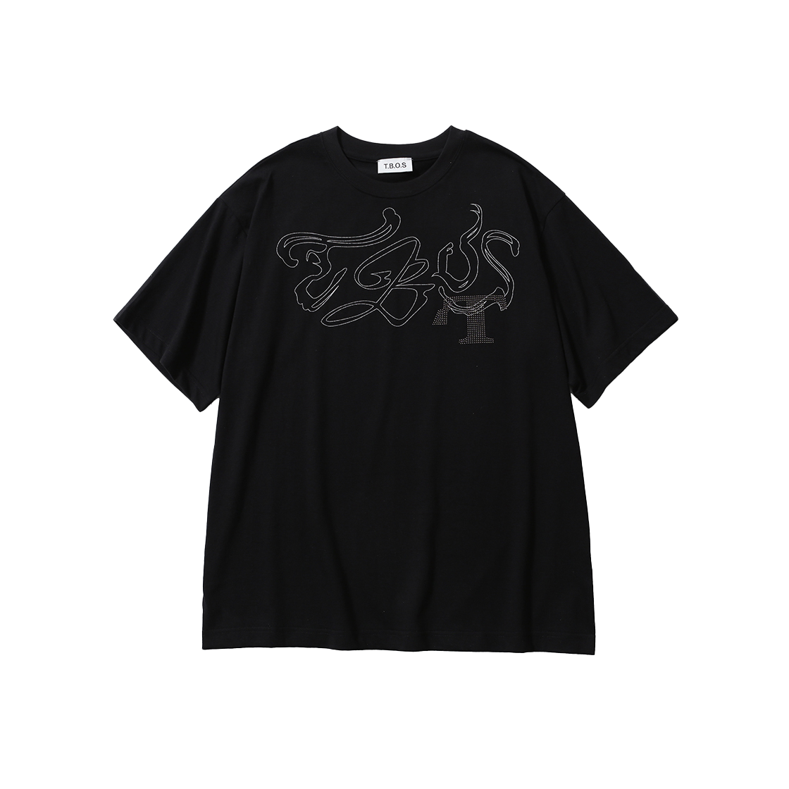 티비오에스 젬스톤 1/2 티 블랙(T.B.O.S Gemstone 1/2 Tee Black)