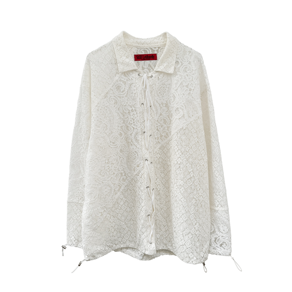 SL24SSSH01IV Still Lethardy Lace Combi Shirt Ivory
