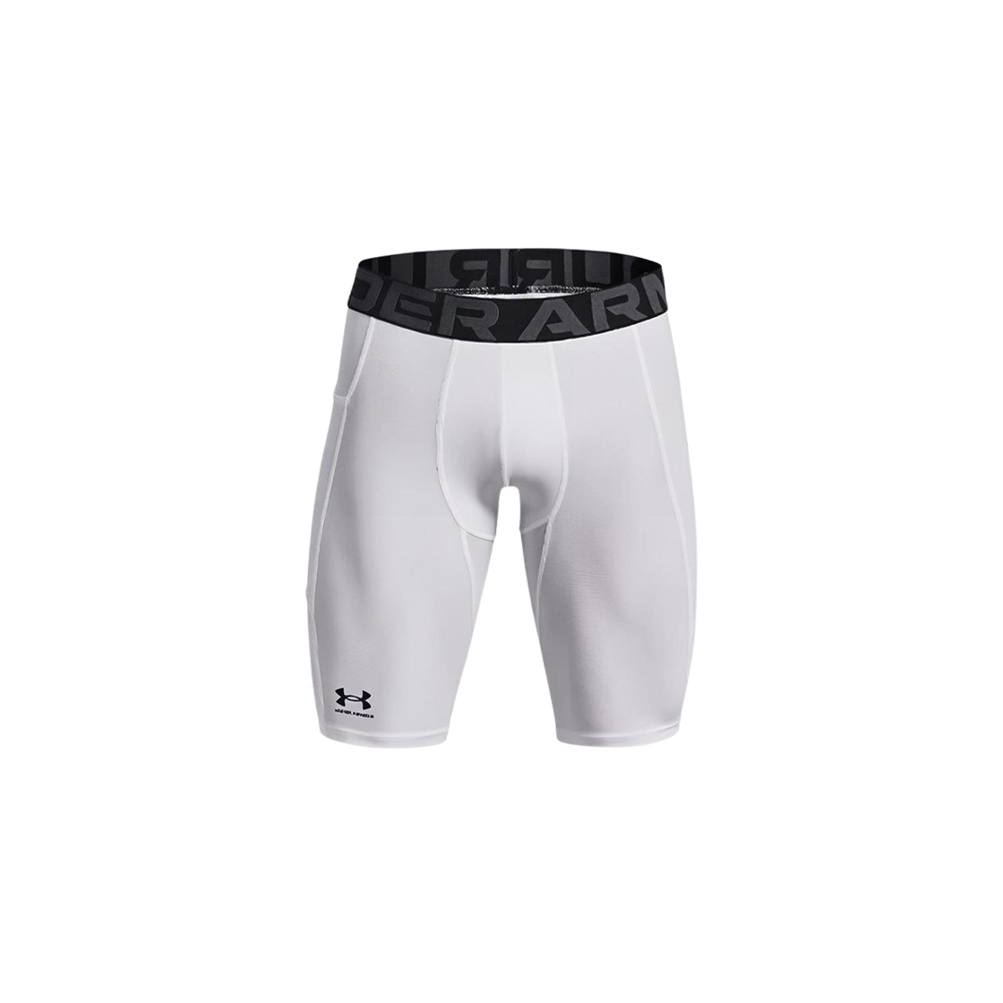 1361602-100 Under Armour HeatGear Pocket Long Shorts White Black