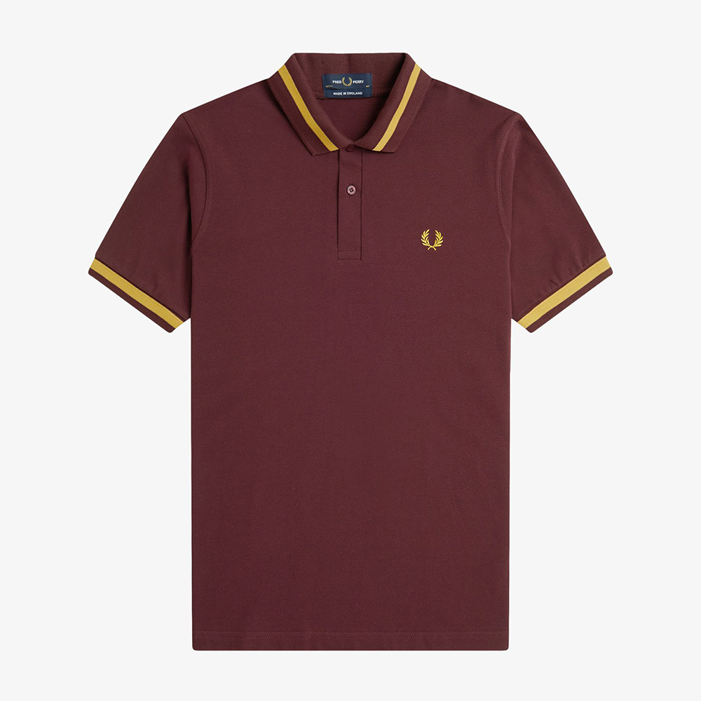 프레드페리 M2 싱글 팁 프레드페리 셔츠 옥스블러드 허니콤(Fred Perry Single Tipped Fred Perry Shirt Oxblood Honeycomb) - 2