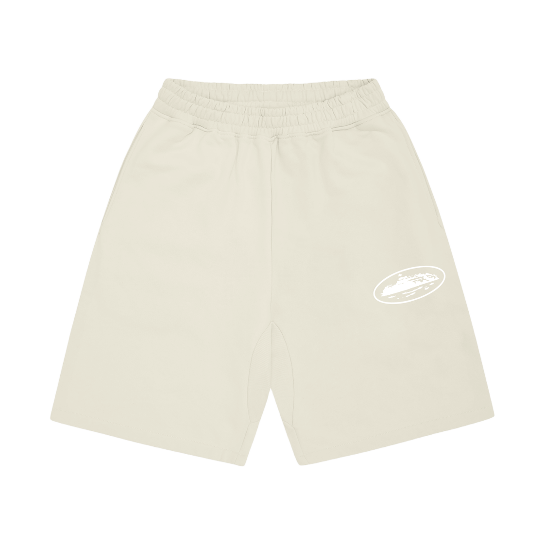 코르테이즈 아일랜드 퍼프 프린트 스웨트쇼츠 오프 화이트(Corteiz Island Puff Print Sweatshort Off White)