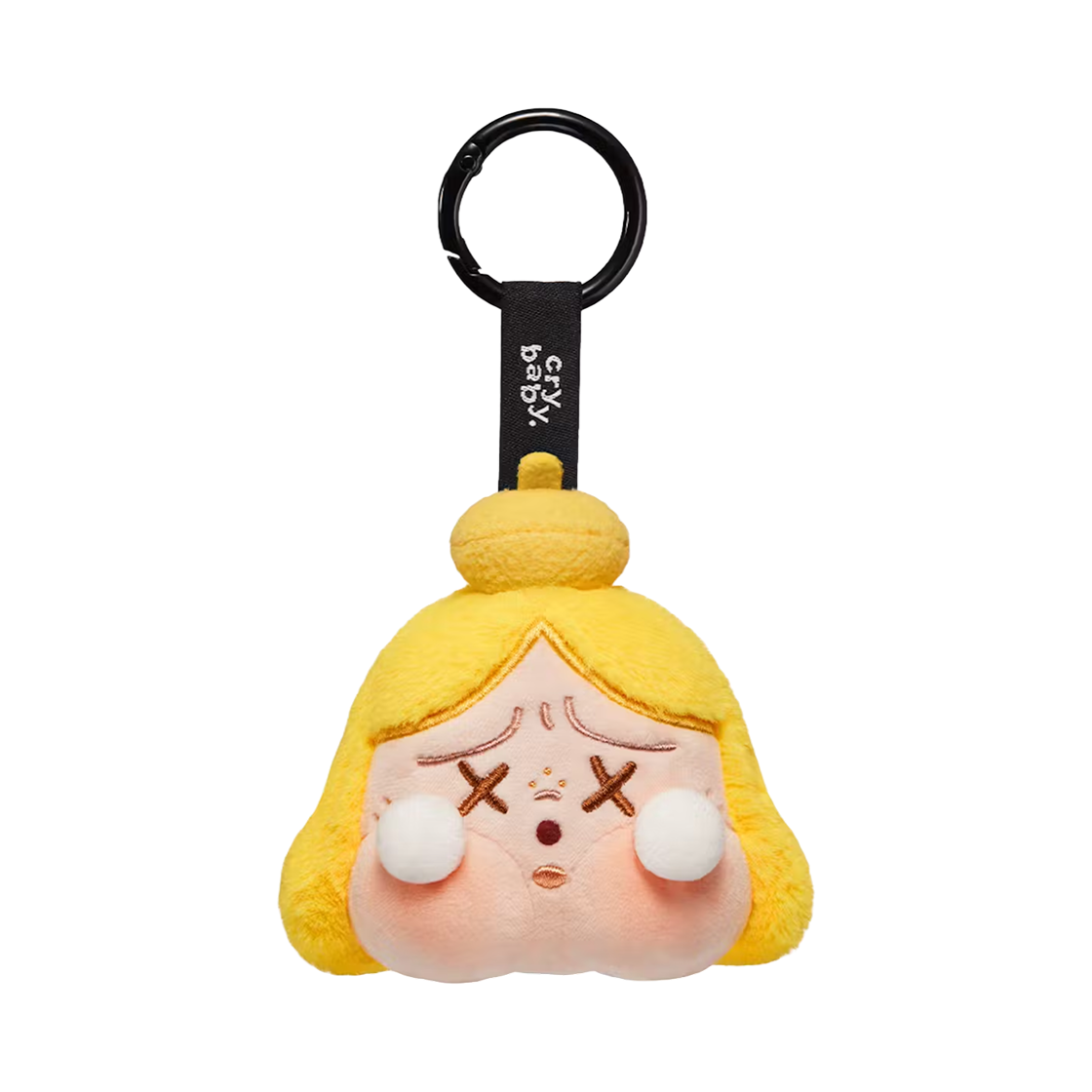 팝마트 크라이베이비 치얼 업, 베이비! 시리즈 플러시 펜던트 노랑 (개봉 박스)(Pop Mart Crybaby Cheer Up, Baby! Series Plush Pendant Yellow (Opened Case)) - 1