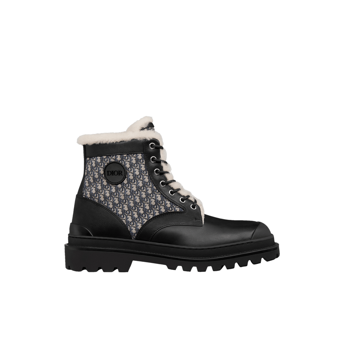 3BO257ZRP-H961 Dior Explorer Ankle Boot Dior Oblique Jacquard Beige Black