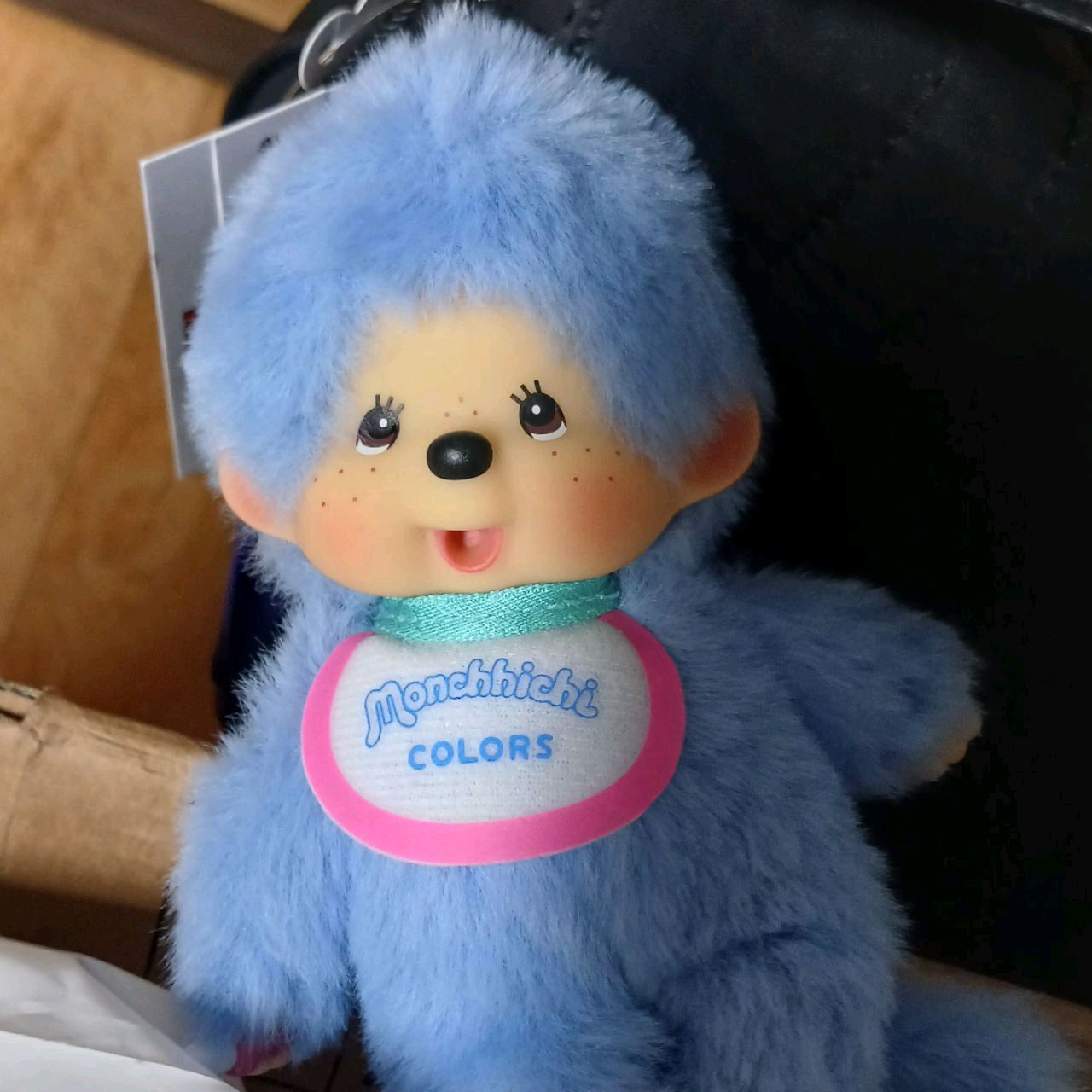 Monchhichi Colors Key Chain Blue 착용 스타일