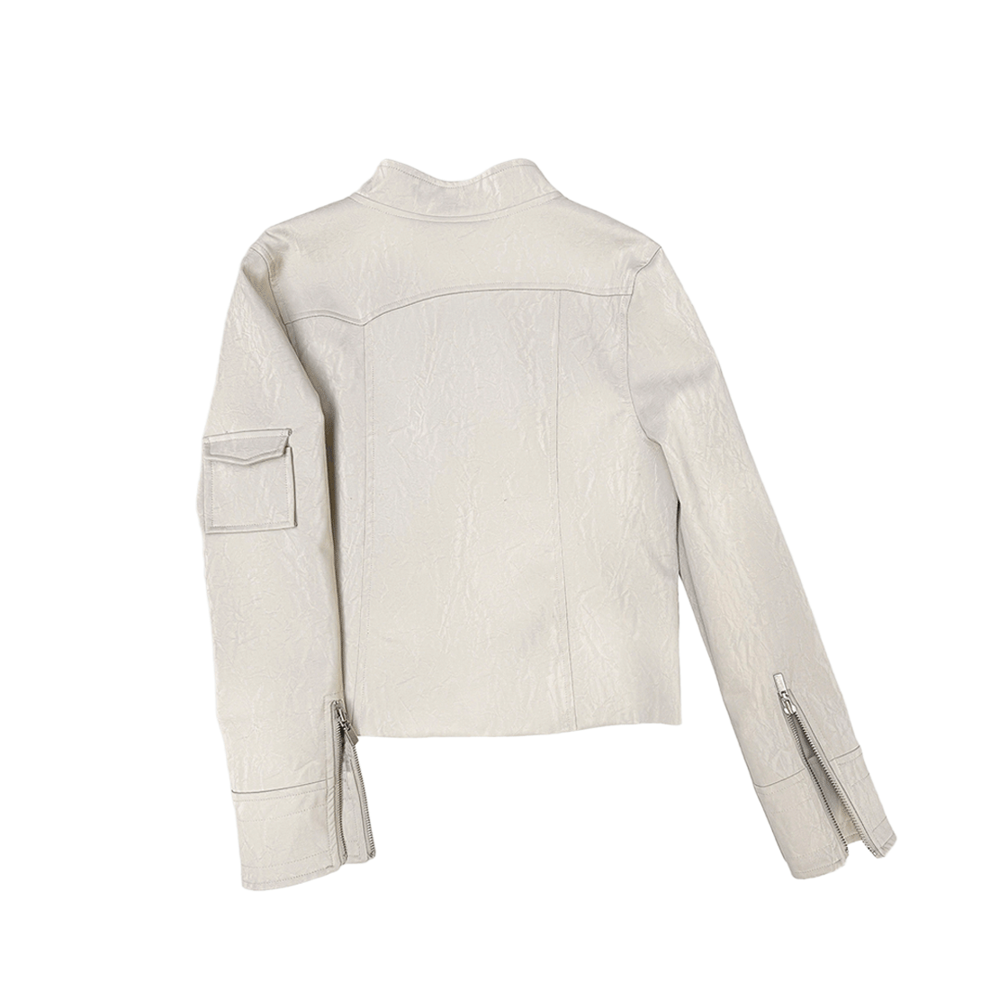 스틸레써디 샤이니 레더 자켓 아이보리(Still Lethardy Shiny Leather Jacket Ivory) - 2