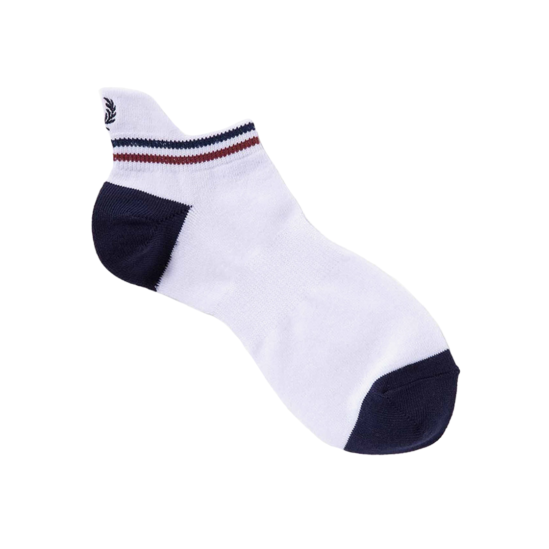 프레드페리 JP 팁 립 앵클 삭스 스노우화이트 번트 레드 네이비(Fred Perry JP Tipped Rib Ankle Socks Snow White Burnt Red Navy)