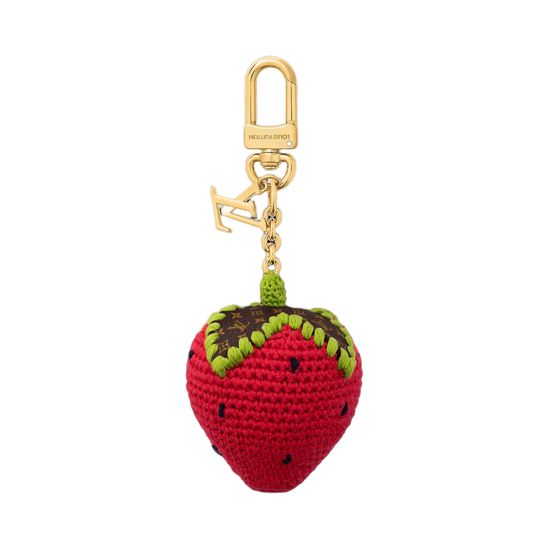 M02583 Louis Vuitton Berrylicious Crochet Bag Charm Red