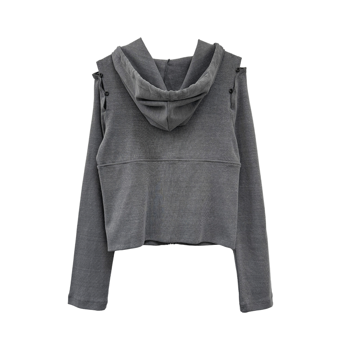 스틸레써디 슬리브 오프 셔링 후디 그레이(Still Lethardy Sleeve-Off Shirring Hoodie Grey) - 2