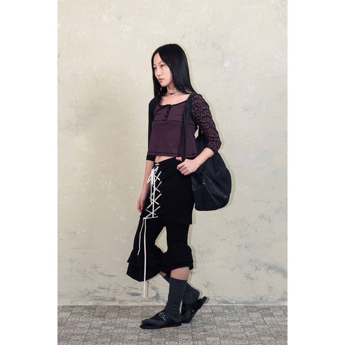 스틸레써디 레이스업 컨버터블 점프슈트 블랙(Still Lethardy Lace-Up Convertible Jumpsuit Black) - 4