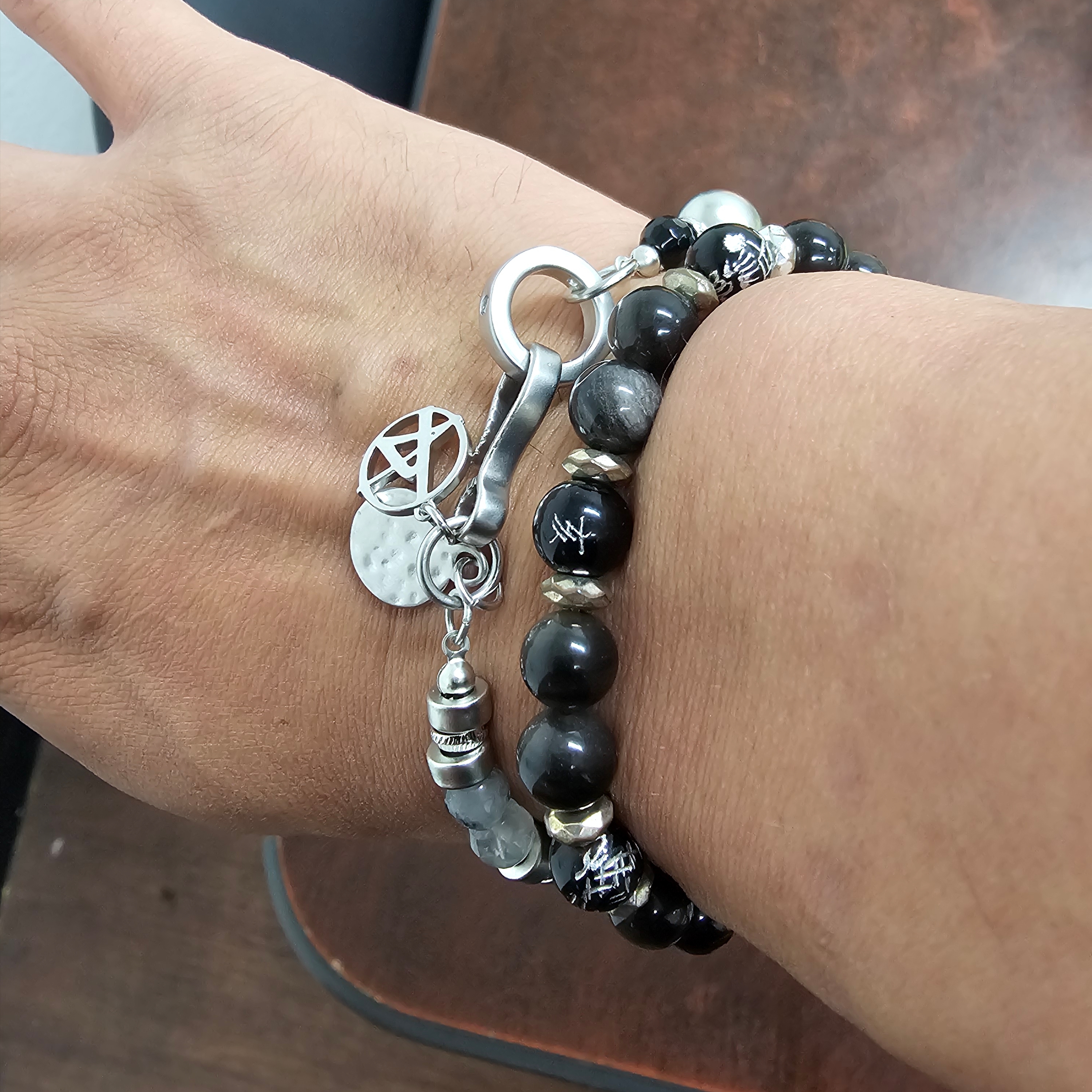 ブレスレット [Haleine] Gemstone l Bracelet Black (VA207) Haleine Gemstone Meta STYLE | KREAM