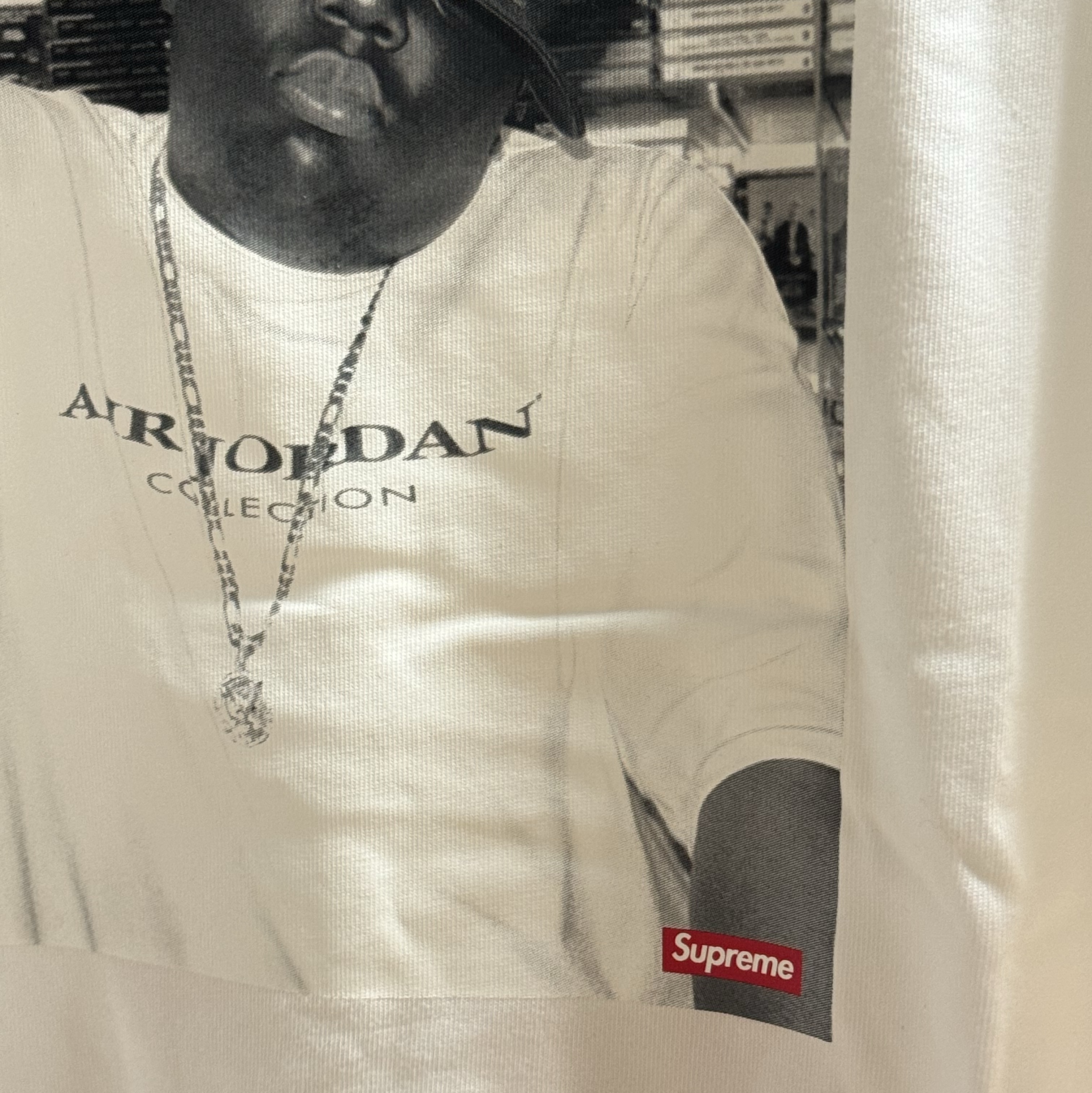 Supreme x Jordan Biggie S/S Top White - 24FW 착용 스타일